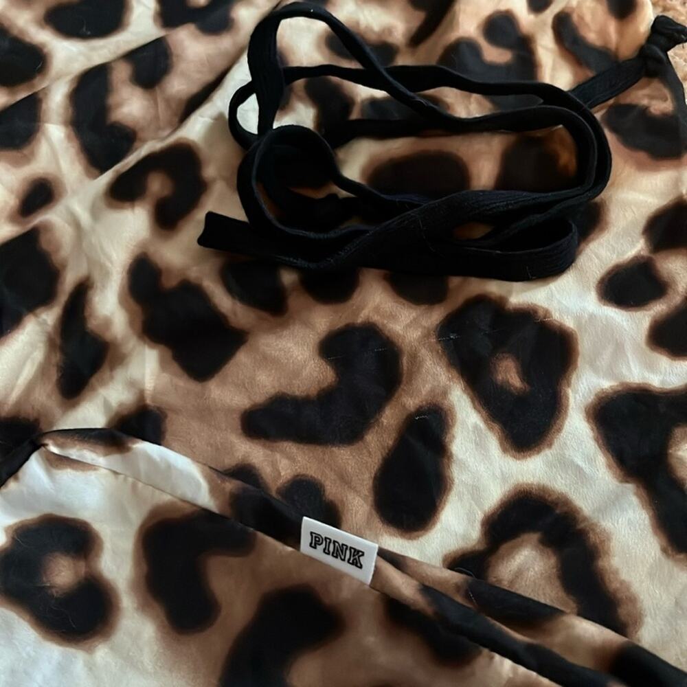 PINK VS Drawstring Leopard Print Bag - image 2